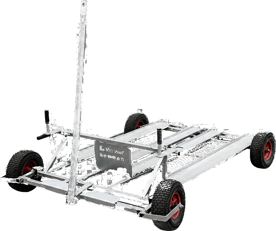 HortiMover all-terrain nursery wagon hauling plant trays